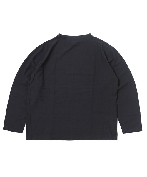 WALLA WALLA SPORT（ワラワラスポーツ）の「RIDGE MINI MOCK L/S TEE/ リッジ ミニ モック ロングスリーブ ティー（Tシャツ/カットソー・メンズ・ブラック系その他/アイボリー/ダークインディゴブルー/モカ/グレイッシュベージュ・LARGE/MEDIUM/X-LARGE/SMALL）」の10枚目の写真