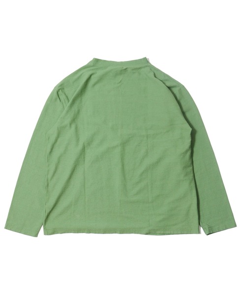 WALLA WALLA SPORT（ワラワラスポーツ）の「RIDGE MINI MOCK L/S TEE/ リッジ ミニ モック ロングスリーブ ティー（Tシャツ/カットソー・メンズ・ブラック系その他/アイボリー/ダークインディゴブルー/モカ/グレイッシュベージュ・LARGE/MEDIUM/X-LARGE/SMALL）」の14枚目の写真
