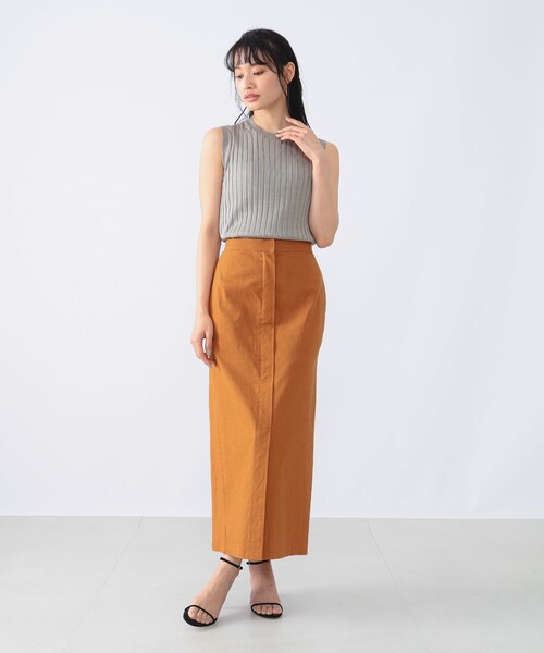 SLOANE（スローン）の「SLOANE × Demi-Luxe BEAMS / 別注 18ゲージ ワイドリブ シルク ノースリーブ ニット（ニット/セーター・レディース・ベージュ/ピンク・1/2）」の4枚目の写真