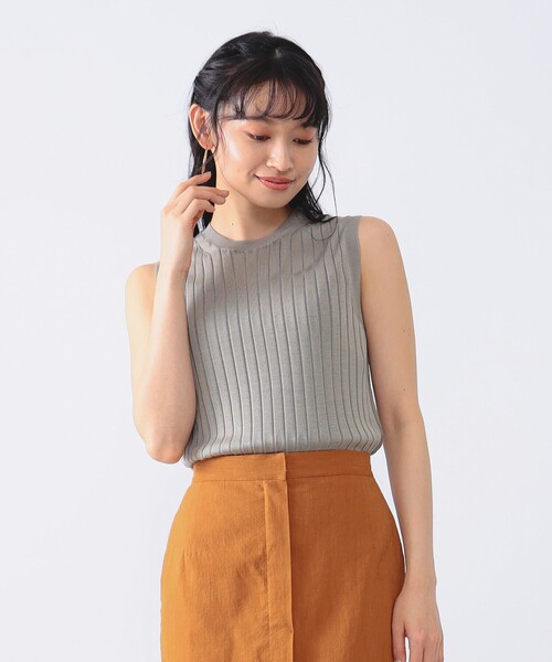 SLOANE × BEAMS / 別注ワイドリブ バイカラー ポロニット難あり SLOANE × BEAMS / 別注ワイドリブ バイカラー ポロニット