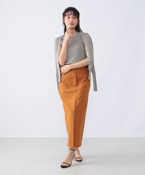 SLOANE（スローン）の「SLOANE × Demi-Luxe BEAMS / 別注 18ゲージ ワイドリブ シルク ノースリーブ ニット（ニット/セーター・レディース・ベージュ/ピンク・1/2）」の8枚目の写真