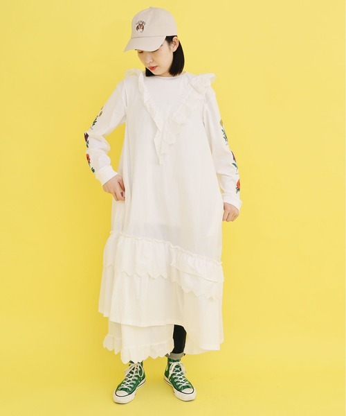 didizizi(ディディジジ)の「ティータイムレースOP(ワンピース・レディース・その他/ホワイト/ブラック・FREE)」の4枚目の写真