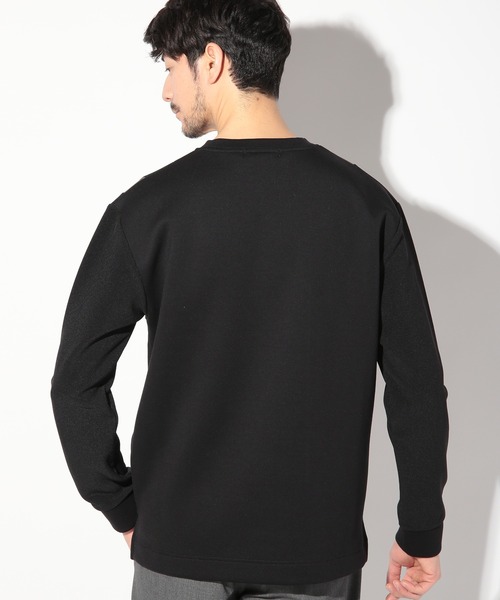 UNION STATION(ユニオンステーション)の「梨地カルゼ×ダンボール切替ロンT(Tシャツ/カットソー・メンズ・ホワイト/ブラック/ベージュ・L/M/LL)」の12枚目の写真
