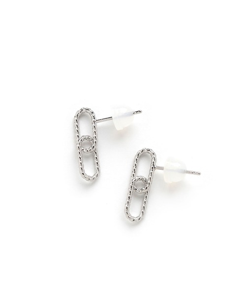 colleca la（コレカラ）の「[silver925]チェーンモチーフピアス〈金属アレルギー対応〉（ピアス（両耳用）・レディース・シルバー/ゴールド・ﾌﾘ-）」の8枚目の写真