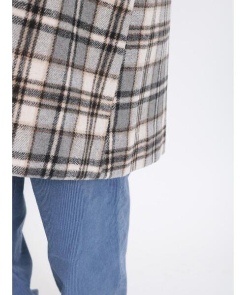 Samansa Mos2（サマンサ モスモス）の「起毛チェックステンカラーコート（ステンカラーコート・レディース・イエロー/グレー・F）」の17枚目の写真