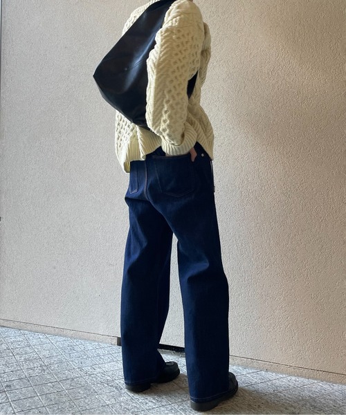 y/m by れぽすけ（イムバイレポスケ）の「ワイドストレートデニム（デニムパンツ・メンズ・ブラック/インディゴブルー・XL/M/S/L/XS）」の8枚目の写真