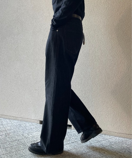 y/m by れぽすけ（イムバイレポスケ）の「ワイドストレートデニム（デニムパンツ・メンズ・ブラック/インディゴブルー・XL/M/S/L/XS）」の18枚目の写真