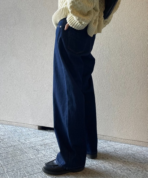 y/m by れぽすけ（イムバイレポスケ）の「ワイドストレートデニム（デニムパンツ・メンズ・ブラック/インディゴブルー・XL/M/S/L/XS）」の21枚目の写真