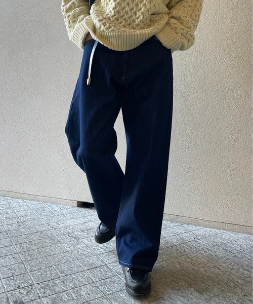 y/m by れぽすけ（イムバイレポスケ）の「ワイドストレートデニム（デニムパンツ・メンズ・ブラック/インディゴブルー・XL/M/S/L/XS）」の22枚目の写真