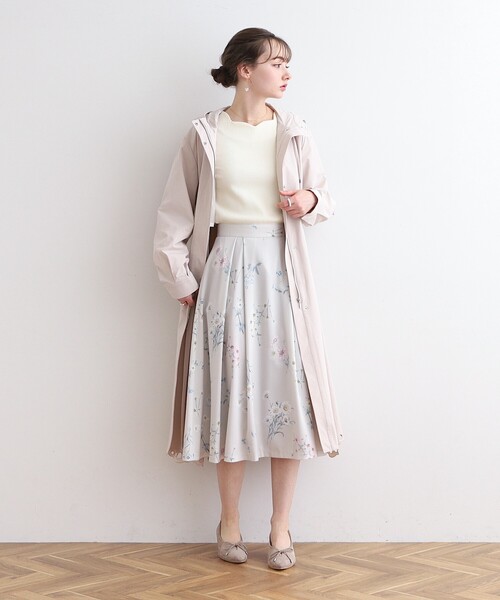 couture brooch（クチュールブローチ）の「◆【オトナの上品ロングマンパ】スカラ刺繍/愛されロングマウンテンパーカ（その他アウター・レディース・ネイビー/ナチュラル・42/38/40/36）」の8枚目の写真