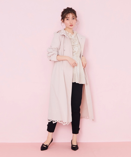 couture brooch（クチュールブローチ）の「◆【オトナの上品ロングマンパ】スカラ刺繍/愛されロングマウンテンパーカ（その他アウター・レディース・ネイビー/ナチュラル・42/38/40/36）」の11枚目の写真