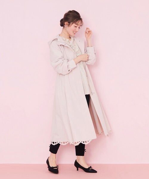 couture brooch（クチュールブローチ）の「◆【オトナの上品ロングマンパ】スカラ刺繍/愛されロングマウンテンパーカ（その他アウター・レディース・ネイビー/ナチュラル・42/38/40/36）」の12枚目の写真