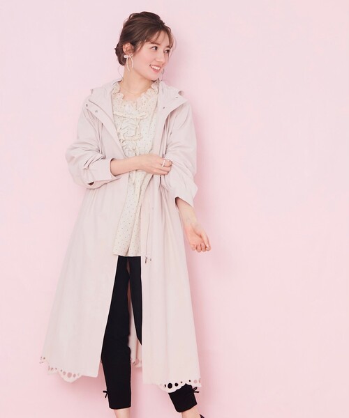 couture brooch（クチュールブローチ）の「◆【オトナの上品ロングマンパ】スカラ刺繍/愛されロングマウンテンパーカ（その他アウター・レディース・ネイビー/ナチュラル・42/38/40/36）」の14枚目の写真