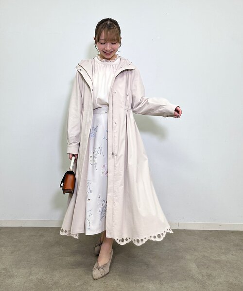 couture brooch（クチュールブローチ）の「◆【オトナの上品ロングマンパ】スカラ刺繍/愛されロングマウンテンパーカ（その他アウター・レディース・ネイビー/ナチュラル・42/38/40/36）」の15枚目の写真