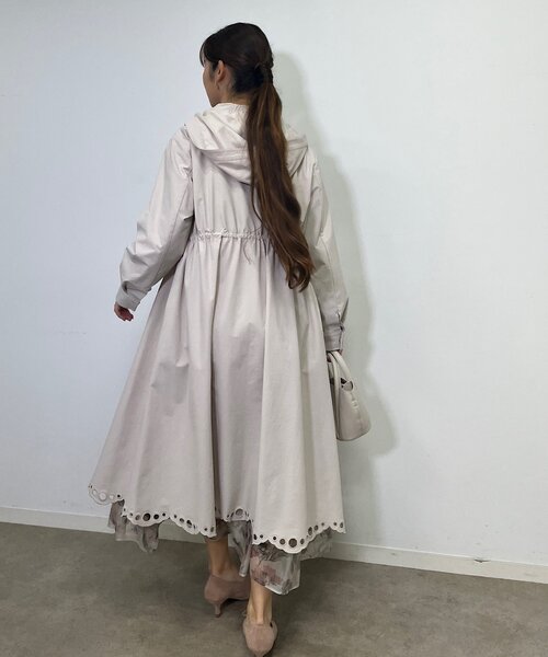 couture brooch（クチュールブローチ）の「◆【オトナの上品ロングマンパ】スカラ刺繍/愛されロングマウンテンパーカ（その他アウター・レディース・ネイビー/ナチュラル・42/38/40/36）」の19枚目の写真