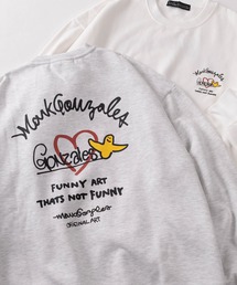 Mark Gonzales（マーク・ゴンザレス）の「【90】【Mark Gonzales   マーク ゴンザレス】別注 ハートモチーフ バックプリント 裏起毛 スウェット ユニセックス（スウェット）」