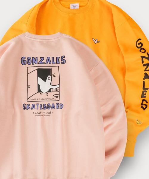 Mark Gonzales（マーク・ゴンザレス）の「【90】【Mark Gonzales / マーク ゴンザレス】別注 ハートモチーフ バックプリント 裏起毛 スウェット ユニセックス（スウェット・レディース・ブルー/イエロー/レッド/ホワイト/ピンク/グリーン系その他/グリーン系その他2/ブルー系その他/ピンク系その他2/ホワイト系その他/ブルー系その他2/イエロー系その他/ピンク系その他/ホワイト系その他2/イエロー系その他2/ライトグレー系1/ホワイト系/ホワイト系1/ブラック系/ブラック系1/ライトグレー系・L/M/XL）」の19枚目の写真