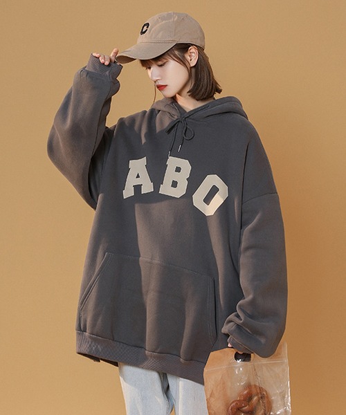 SHEPP(シープ)の「バックナンバリング オーバーサイズパーカー(パーカー・レディース・アイボリー/グレー/ブラック・M/XXX-LARGE/XL)」の12枚目の写真