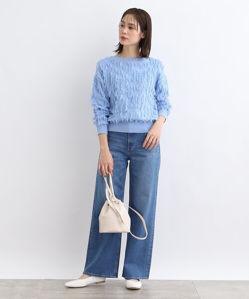 INDIVI（インディヴィ）の「◆【合皮／2WAY／ショルダー付き】シュリンクドロストバッグ（ショルダーバッグ・レディース・ブラック/オフホワイト・00）」の12枚目の写真