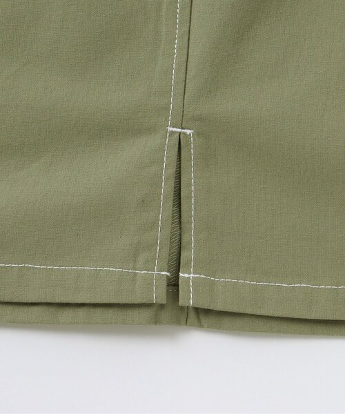 apres les cours(アプレレクール)の「ハートあきカーゴジャンスカ(ジャンパースカート・キッズ・カーキ/インディゴブルー・140/80/90/110/100/120/130)」の3枚目の写真