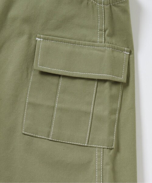 apres les cours(アプレレクール)の「ハートあきカーゴジャンスカ(ジャンパースカート・キッズ・カーキ/インディゴブルー・140/80/90/110/100/120/130)」の9枚目の写真