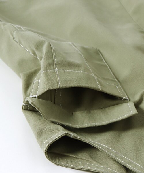 apres les cours(アプレレクール)の「ハートあきカーゴジャンスカ(ジャンパースカート・キッズ・カーキ/インディゴブルー・140/80/90/110/100/120/130)」の10枚目の写真