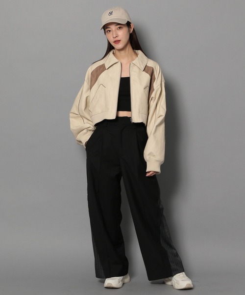 Anui(アニュイ)の「【UNISEX/2サイズ展開】サイドストライプスラックス(スラックス・レディース・グレー/ブラック・SMALL/MEDIUM)」の4枚目の写真