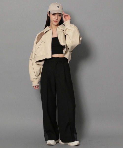 Anui(アニュイ)の「【UNISEX/2サイズ展開】サイドストライプスラックス(スラックス・レディース・グレー/ブラック・SMALL/MEDIUM)」の8枚目の写真