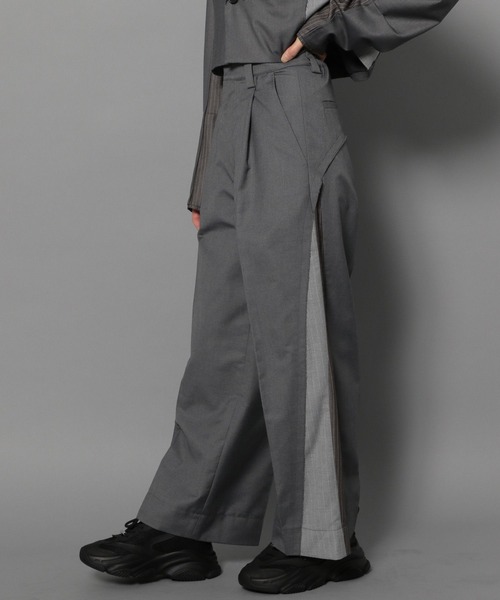 Anui(アニュイ)の「【UNISEX/2サイズ展開】サイドストライプスラックス(スラックス・レディース・グレー/ブラック・SMALL/MEDIUM)」の9枚目の写真