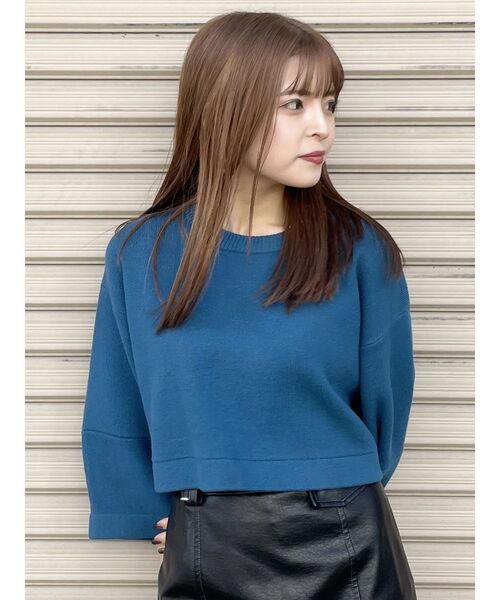 MURUA（ムルーア）の「ミラノリブボリュームスリーブニット（ニット/セーター・レディース・ホワイト/ブラック/ブルー・FREE）」の15枚目の写真