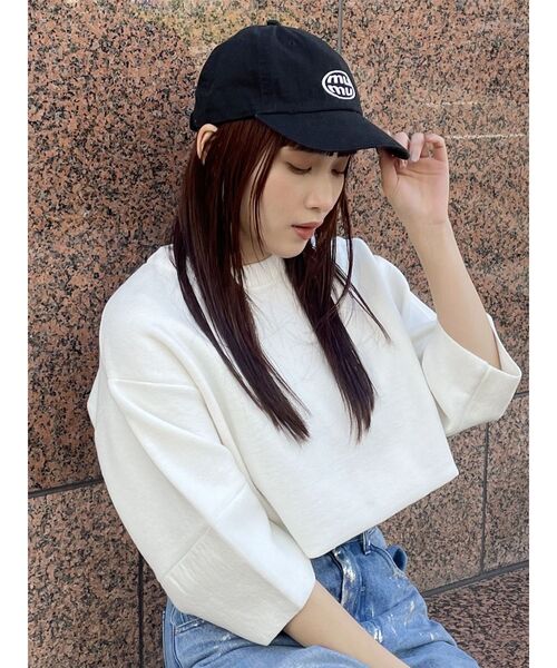 MURUA（ムルーア）の「ミラノリブボリュームスリーブニット（ニット/セーター・レディース・ホワイト/ブラック/ブルー・FREE）」の20枚目の写真