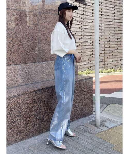 MURUA（ムルーア）の「ミラノリブボリュームスリーブニット（ニット/セーター・レディース・ホワイト/ブラック/ブルー・FREE）」の22枚目の写真