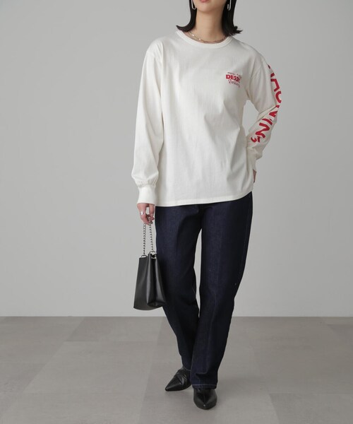 FREE'S MART（フリーズマート）の「◆袖ロゴプリントロングＴシャツ（Tシャツ/カットソー・レディース・ブラック/ホワイト・FREE）」の14枚目の写真