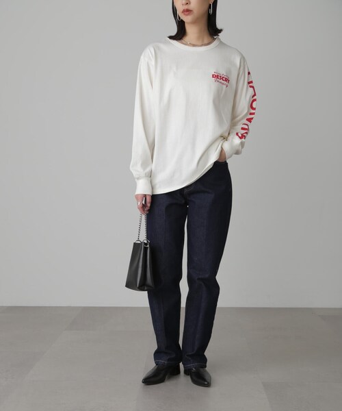 FREE'S MART（フリーズマート）の「◆袖ロゴプリントロングＴシャツ（Tシャツ/カットソー・レディース・ブラック/ホワイト・FREE）」の15枚目の写真