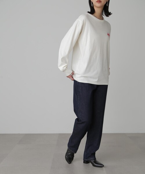 FREE'S MART（フリーズマート）の「◆袖ロゴプリントロングＴシャツ（Tシャツ/カットソー・レディース・ブラック/ホワイト・FREE）」の16枚目の写真