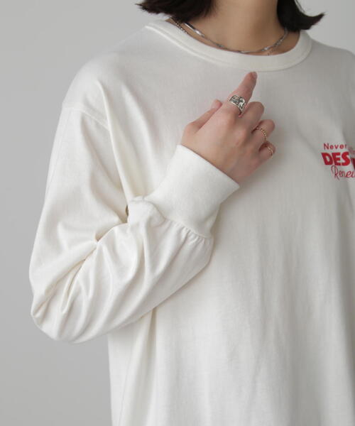 FREE'S MART（フリーズマート）の「◆袖ロゴプリントロングＴシャツ（Tシャツ/カットソー・レディース・ブラック/ホワイト・FREE）」の20枚目の写真