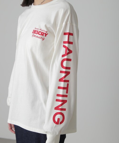 FREE'S MART（フリーズマート）の「◆袖ロゴプリントロングＴシャツ（Tシャツ/カットソー・レディース・ブラック/ホワイト・FREE）」の22枚目の写真