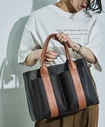 D.KELLY モダンバイカラーアウトポケット2WAYトートバッグ レディース バッグ