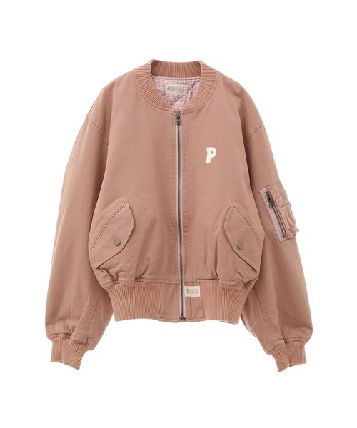 PINK HOUSE(ピンクハウス)の「バッグロゴプリント入りブルゾン(MA-1・レディース・ベージュ/ピンク/ブラック/カーキ・フリー)」の17枚目の写真