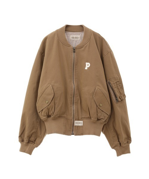 PINK HOUSE(ピンクハウス)の「バッグロゴプリント入りブルゾン(MA-1・レディース・ベージュ/ピンク/ブラック/カーキ・フリー)」の21枚目の写真