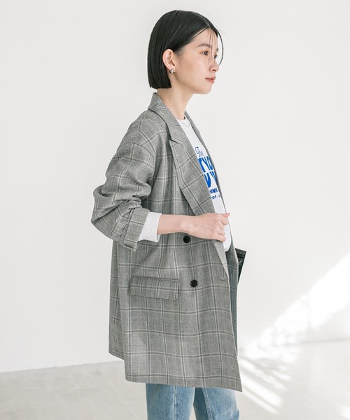 RIVE DROITE(リヴドロワ)の「セットアップ可能/リネンBIGジャケット(テーラードジャケット・レディース・グレー/ネイビー・FREE)」の16枚目の写真