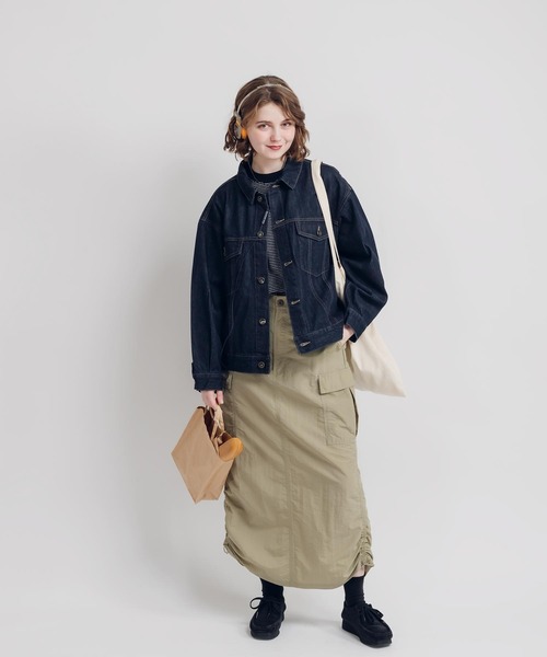 MUHET(ミュエータ)の「サイドドロストミリタリーカーゴスカート(スカート・レディース・カーキ/ブラック/ネイビー・MEDIUM/SMALL)」の17枚目の写真