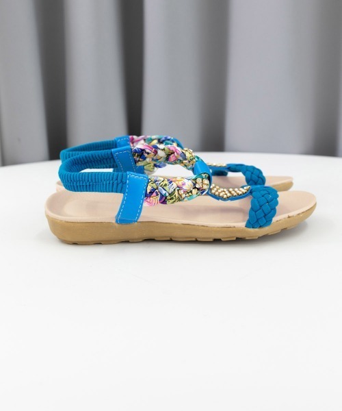 Miniministore(ミニミニストア)の「アンクルストラップ サンダル ぺたんこ(サンダル・レディース・ブラック/フューシャピンク/ブルー/ベージュ・25.0cm/24.5cm/24.0cm/23.5cm/23.0cm)」の15枚目の写真