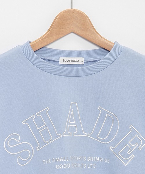 LOVETOXIC（ラブトキシック）の「【WEB・一部店舗限定】ポコポコ袖立体刺しゅうスウェット（スウェット・キッズ・サックスブルー/オフホワイト/ラベンダー・S/M/L）」の8枚目の写真