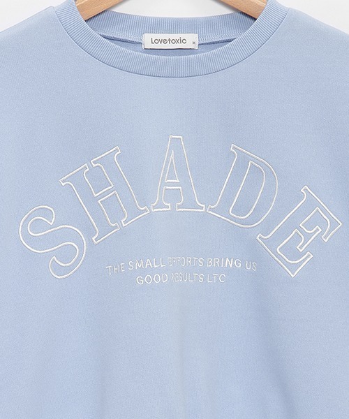 LOVETOXIC（ラブトキシック）の「【WEB・一部店舗限定】ポコポコ袖立体刺しゅうスウェット（スウェット・キッズ・サックスブルー/オフホワイト/ラベンダー・S/M/L）」の10枚目の写真