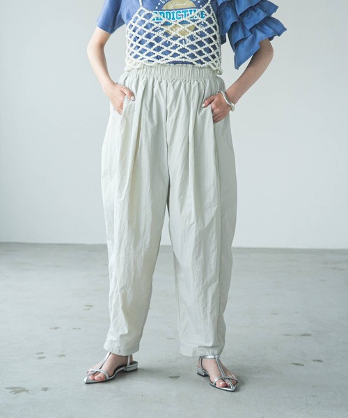 bohmal（ボマール）の「ナイロンタフタタックギャザーパンツ（その他パンツ・レディース・アイボリー/ピンク/ブラック・MEDIUM）」の19枚目の写真