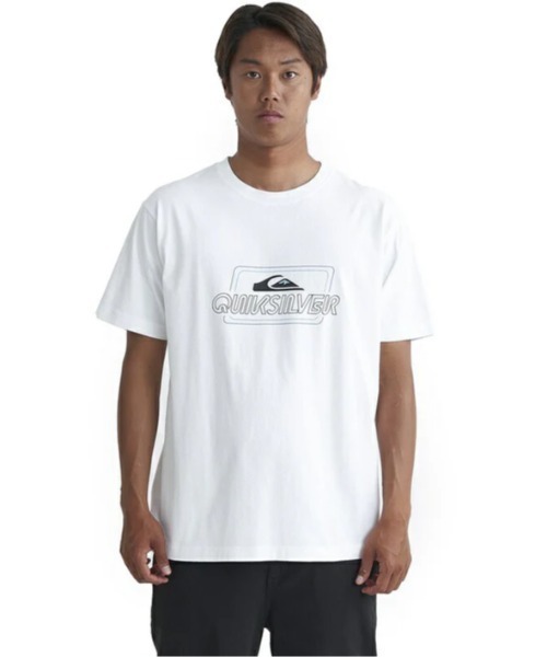 Quiksilver（クイックシルバー）の「LINE BY LINE ST/クイックシルバー半袖ロゴTシャツ（Tシャツ/カットソー・メンズ・グリーン/ホワイト/イエロー/チャコールグレー・LARGE/MEDIUM/X-LARGE/SMALL）」の5枚目の写真
