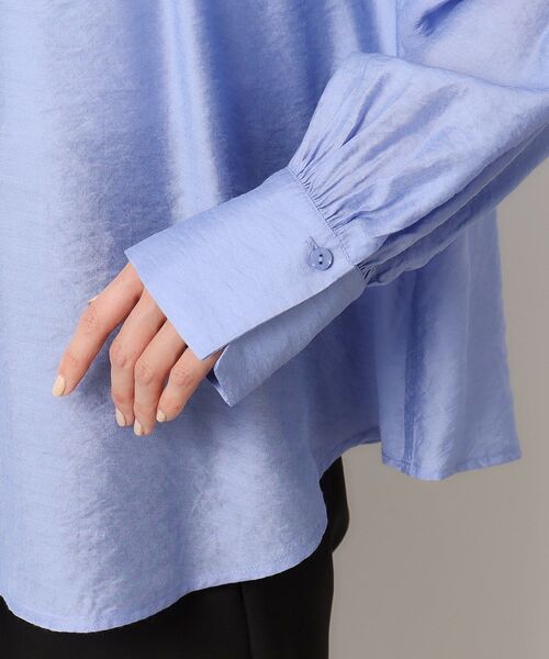 OPAQUE.CLIP（オペークドットクリップ）の「◆≪美人百花掲載≫ ヴィンテージシアーボウタイブラウス【洗濯機洗い可】（シャツ/ブラウス・レディース・ピンク/アイボリー/ライトブルー・36/38/40/42）」の7枚目の写真