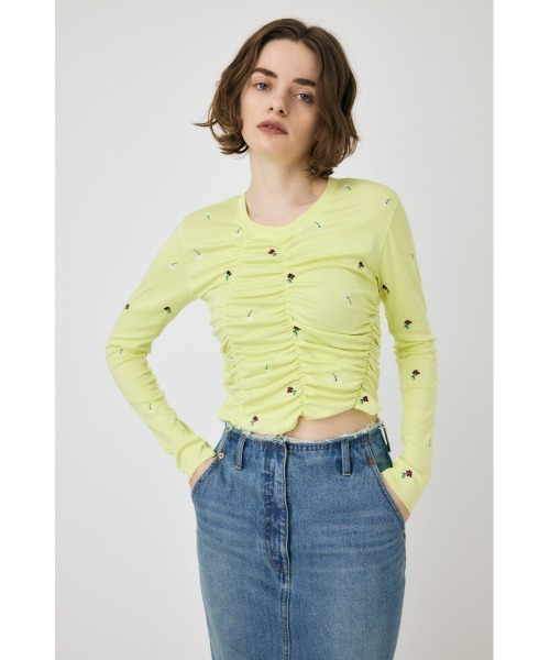 MOUSSY（マウジー）の「FLORAL RANDOM GATHER LS Tシャツ（T