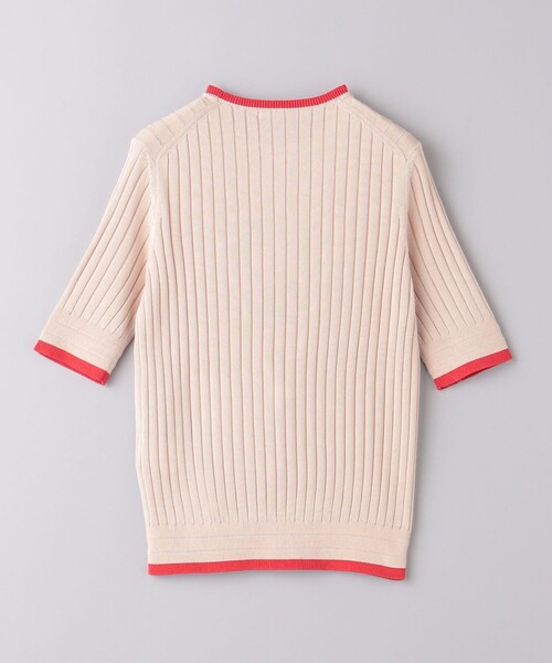 SLOANE × BEAMS / 別注ワイドリブ バイカラー ポロニット難あり SLOANE × BEAMS / 別注ワイドリブ バイカラー ポロニット難あり